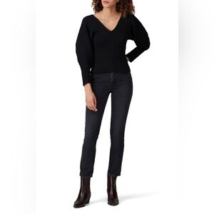 Mara Hoffman Olia Black Ribbed Sweater